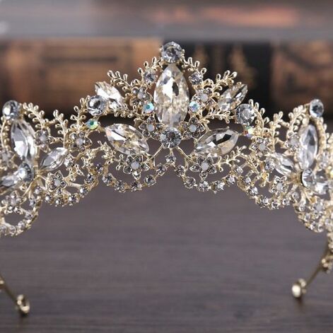 Hair Acessories Tiara Gold